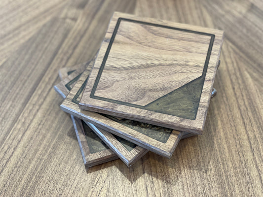 Walnut Coasters - 4 set