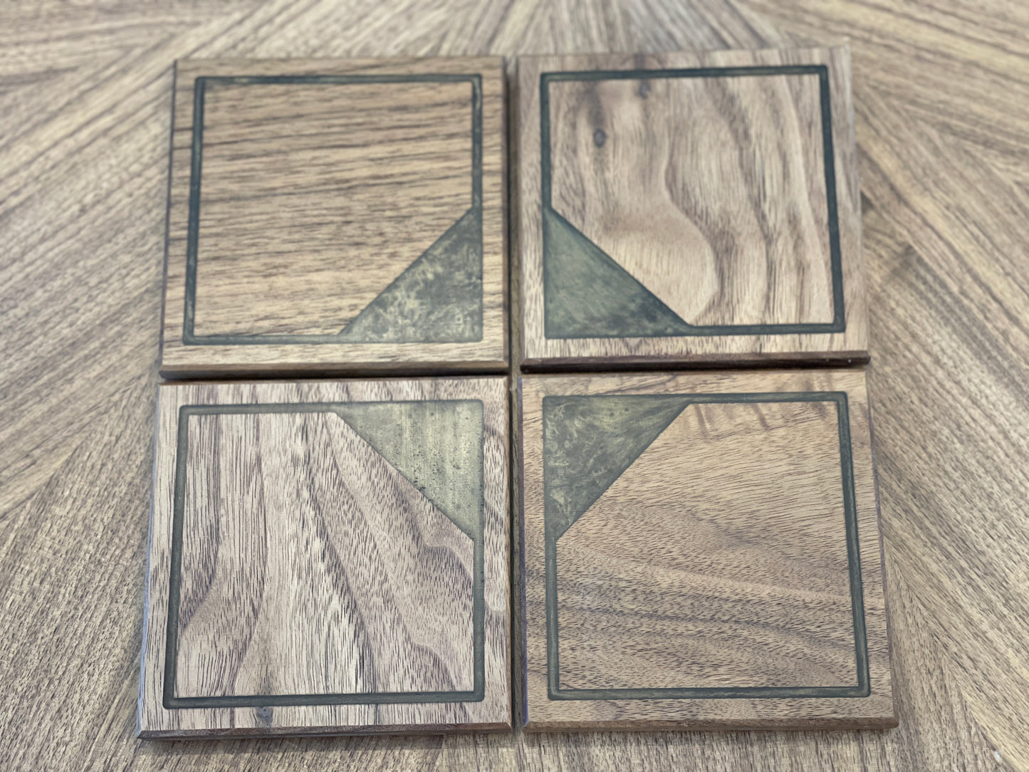 Walnut Coasters - 4 set