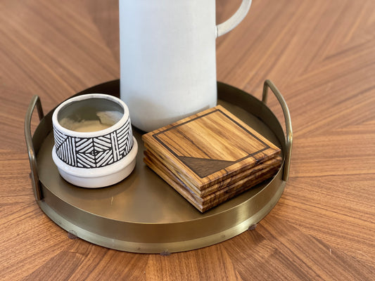 Teak Coasters - 4 set