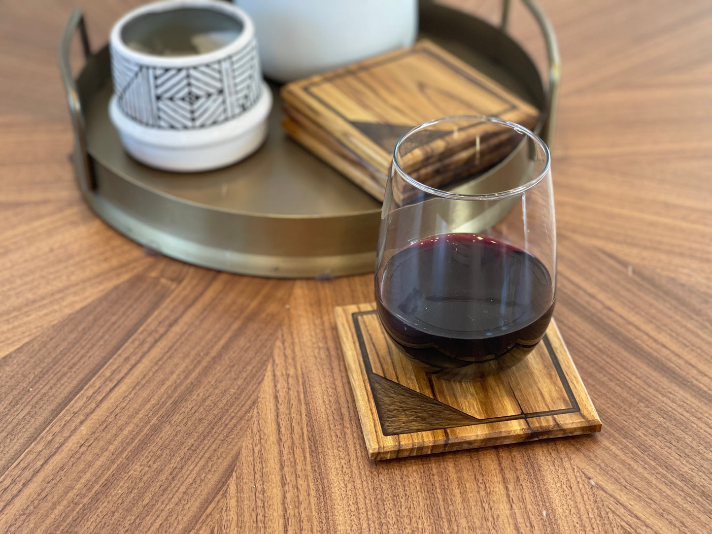 Teak Coasters - 4 set