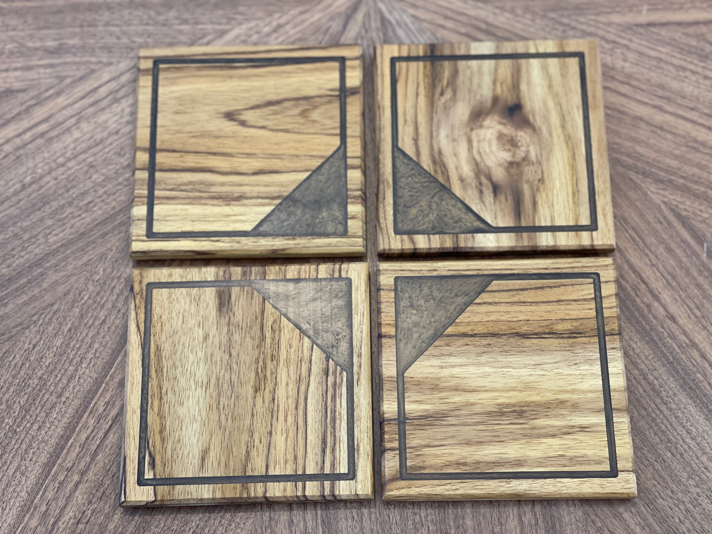 Teak Coasters - 4 set