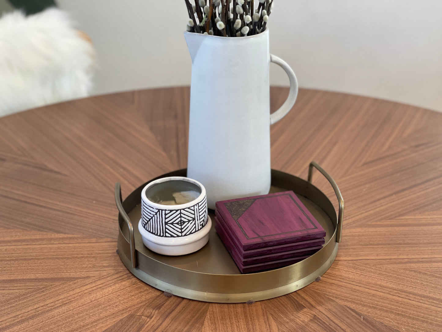 Purple Heart Coasters - 6 set