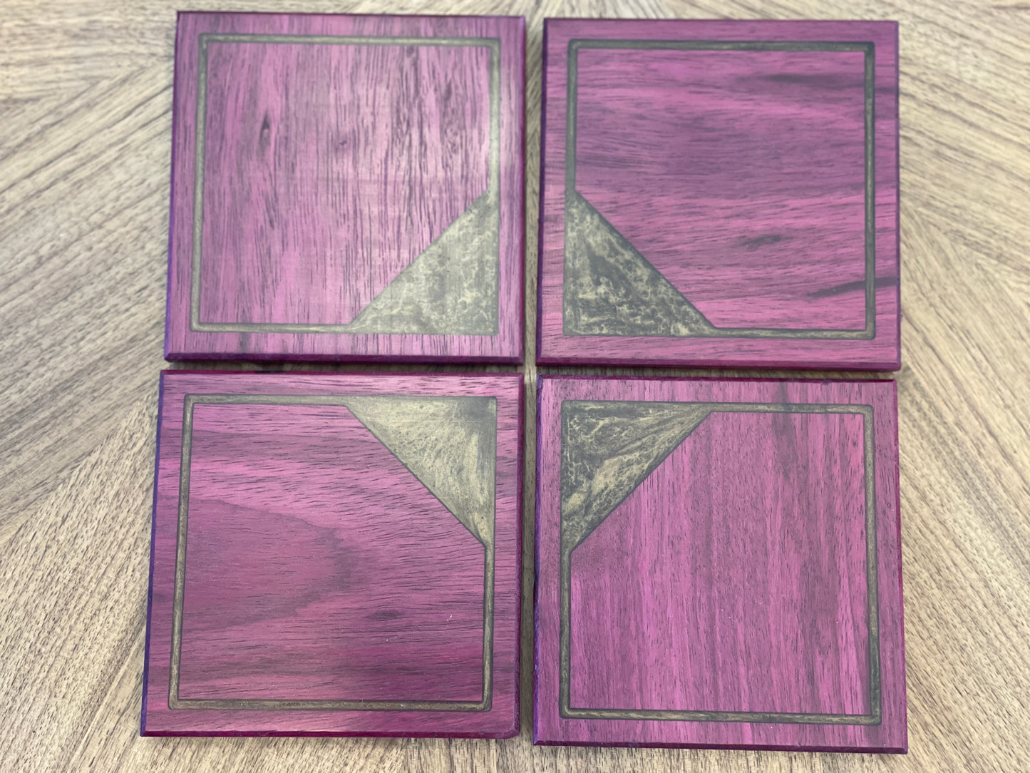 Purple Heart Coasters - 4 set