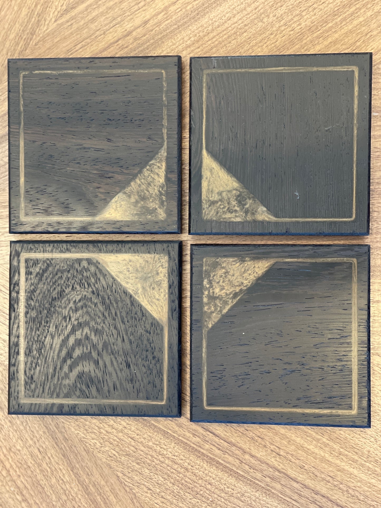 Wenge Coasters - 4 set