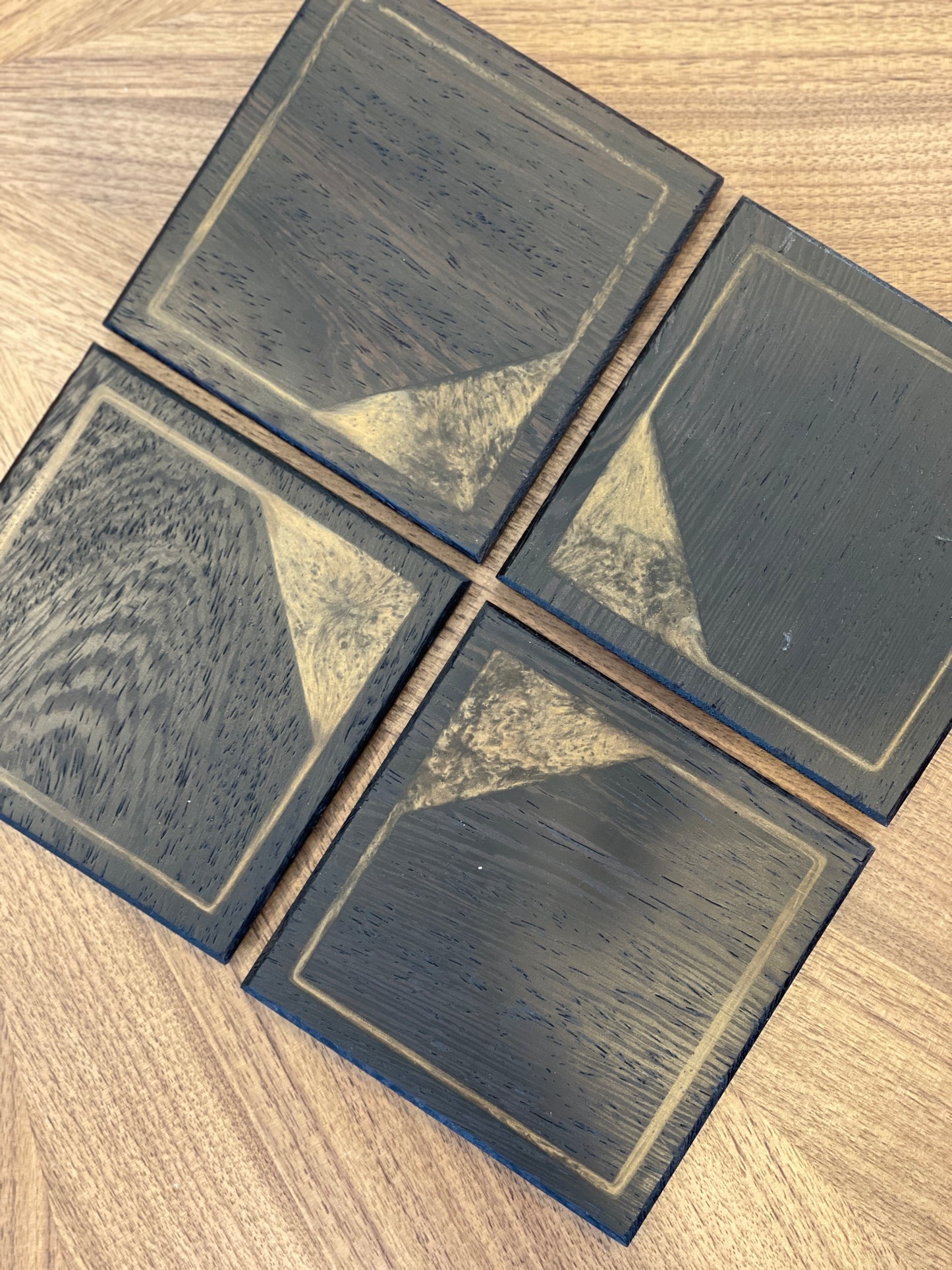 Wenge Coasters - 4 set